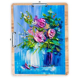 Planche à dessin en bois 19x14 avec 2 pinces à papier pour le croquis, la peinture, l'écriture et les travaux artistiques – Lisse, durable et en stock - Product Image 6