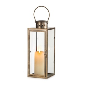 New Handmade Portable Durable Classic Metal &Glass Candle <b>Lantern</b> With <b>Gold</b> Finished <b>Lantern</b> for Home Decoration Customized - Product Image 1