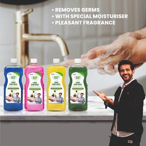 ISHAN HYGIENIC 1 Ltr Chaque Recharge de Savon Liquide Parfumé Écologique pour les Mains, Agrumes et Pomme Verte, avec Distributeur - Product Image 5