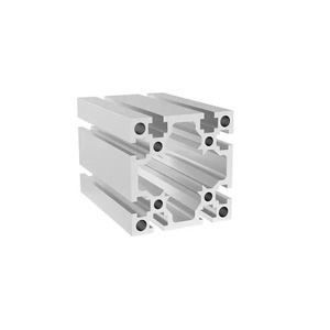 รางเหล็กเส้นตรงสีดำมาตรฐานอุตสาหกรรม โปรไฟล์รูปตัว T ซีรีส์ 6000 อลูมิเนียมอัดขึ้นรูป 20x20 มม. มาตรฐานยุโรป เชื่อมตัด - Product Image 3