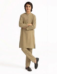 <b>Boys</b> Traditional Cotton <b>Kurta</b> Pyjama Set Regular Fit Ankle Length India Pakistan Style Casual All Seasons - Product Image 1