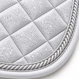 Tapis de selle équestre carré matelassé en coton à motif losanges pour l'équitation anglaise, tapis polyvalent - Product Image 5