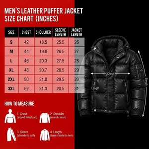 Veste d'hiver matelassée en duvet pour homme, à capuche, en cuir PU imperméable et coupe-vent, manteau décontracté pour l'extérieur, ODM - Product Image 5