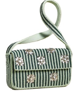Women Blue Hand Embroidery <b>Seed</b> Beadwork Crossbody Shoulder Bag Magnetic Closure Customizable Letterpress Printed Parties - Product Image 6