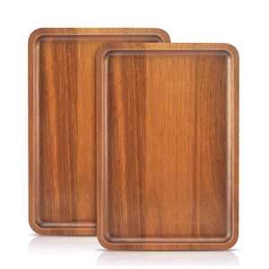 High on Demand Durable Acacia Wood Serving Tray with <b>Side</b> Handles for Home Hotel and Restaurant Use Available For Sale - Product Image 3
