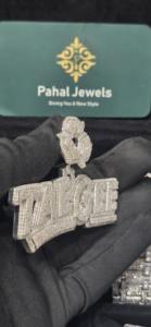 Joyería para Raperos, Colgante de Plata de Ley 925 con Diamante Moissanita para Hombre, Oro Rosa de Dos Tonos, Cierre de Corazón, Colgante con Nombre Personalizado - Product Image 4