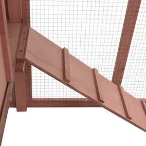 Gallinero Grande Extensible en Madera de Abeto Sólido Color Moca y Blanco, Jaula para Animales - Product Image 6