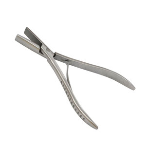 Pinces à extensions capillaires plates en acier inoxydable pour extensions de cheveux, accessoires de coiffure en gros - Product Image 1