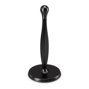 Top Trending Classic <b>Black</b> Powder Coated <b>Paper</b> Towel Holder with Sturdy Round Base Countertop Napkin Stand - Product Image 1