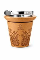 Brûleur à Bakhoor en bois élégant avec motifs gravés pour une décoration intérieure raffinée et un parfum aromatique