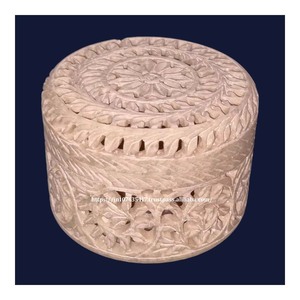 Pure Soapstone Natural Polished Modern Look Handmade Carving Jewelry Storage Box With High Quality Design For Jewelry Storage - Product Image 4
