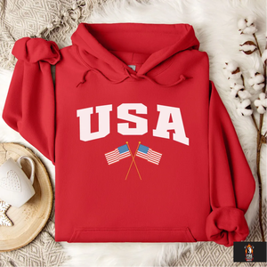 Servicio OEM ODM Sudadera con Capucha con Bandera de EE. UU. |   Sudadera con Capucha Estilo Universitario |   Sudadera con Bandera Americana Vintage para Ropa Urbana Patriótica - Product Image 2