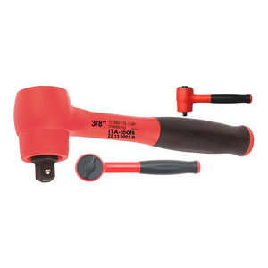 Llave de trinquete reversible de 1/2 pulgada con aislamiento de 1000 V (45T), botón de liberación rápida con GS-VDE - Product Image 1