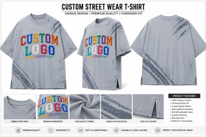 Custom Oversized <b>Graphic</b> T Shirt <b>Vintage</b> Streetwear Heavyweight Cotton <b>Tee</b> Colorful Letter Print Casual Fashion Shirt - Product Image 5