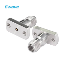 Conector PCB Vertical Hembra Sin Soldadura Gwave de 1.0 mm, Brida de 2 Orificios, DC a 110 GHz