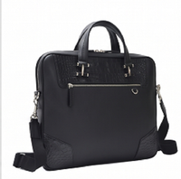 Gravs Genuine Leather Men's Vintage Laptop Briefcase Professional Business Messenger Bag Summer Large Capacity Lightweight