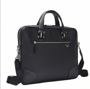 Maletín de cuero para hombre, bolso para portátil con textura de piel de cocodrilo, bolsos de mensajero profesionales para negocios, bandolera de gran capacidad - Product Image 4