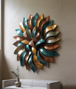 งานศิลปะตกแต่งผนังโลหะทำมือสไตล์โมเดิร์น สำหรับตกแต่งบ้าน ห้องนอน และห้องนั่งเล่น - Product Image 3