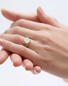 Anillo de Compromiso con Diamante de 3 Quilates, Certificado IGI, Cultivado en Laboratorio, Oro Sólido de 14K, Engaste de Puntas, Solitario, para Propuesta o Aniversario - Product Image 2