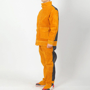 Combinaison de soudage en cuir de vachette pleine fleur, résistante au feu, anti-vapeur, résistante à la chaleur 500-1000°C, protection de niveau D, sécurité - Product Image 6