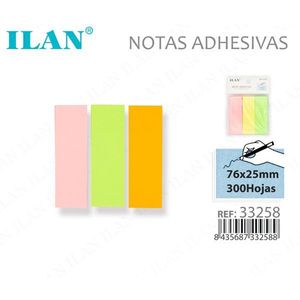 Blocchetti Adesivi ILAN 76x25mm 300 Fogli Per Ufficio e Scuola - Product Image 1