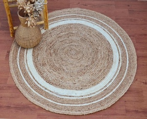 120 Cm/150cm Design rustique cuisine décorative paille jacinthe d'eau tapis rond jonc de mer tapis pour la maison décorations - Product Image 6