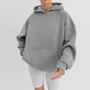 Sudadera con Capucha Extra Grande para Mujer 2026 en Diferentes Colores, Felpa de Algodón, Largo Regular, Manga Larga, Transpirable, con Bolsillos - Product Image 1