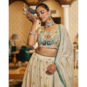 Designer Women's <b>Sets</b> Lehenga Choli with Beautiful Multi-Thread <b>Embroidery</b> - Product Image 1