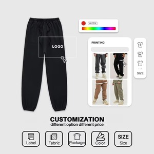 Pantalon de survêtement unisexe en coton 100 % premium, couleur unie, décontracté, avec doublure polaire, poids moyen-lourd, style corset, pour hommes et femmes - Product Image 6