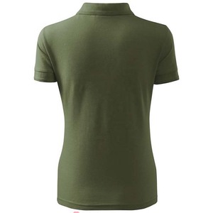 Polo Amarillo Sólido para Mujer, Manga Corta, Tejido, Ropa Casual - Product Image 5