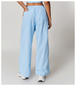 Pantalones de Nylon Negros para Hombre, Ligeros, Impermeables, Deportivos, Holgados, Estilo Urbano, Cintura Elástica, Joggers Casuales, Logotipo Personalizado - Product Image 5