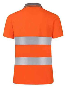 เสื้อโปโลสะท้อนแสงแบบแขนสั้นสำหรับงานก่อสร้าง เสื้อทำงานแบบมองเห็นได้ชัดเจนพร้อมแถบสะท้อนแสง - Product Image 2