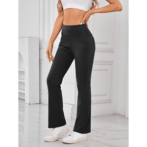 Pantalones de Cintura Alta para Mujer con Bolsillos Prácticos, Pantalones Cómodos - Product Image 1