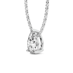 Collier solitaire en or 10k/14k avec diamant de laboratoire taille poire Marisol à quatre griffes, prix de gros, bijoux pour femme - Product Image 5