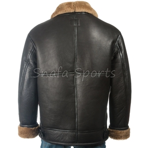 Good Quality Factory Sourcing Solid Color Genuine Leather <b>Jacket</b> <b>with</b> Front <b>Pockets</b> and Zip Closure - Product Image 4