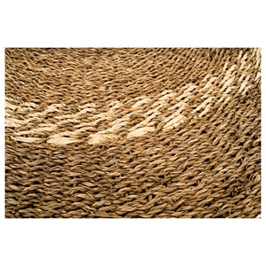 Alfombra redonda de algas marinas, nuevo diseño, hecha a mano, con pétalos de algas marinas trenzados - Product Image 4