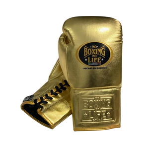Guantes de Boxeo Personalizados Dorados 'No Boxing No Life' a Precio de Mayoreo, Cómodos para Entrenamiento y Sparring, con Cordones, para Artes Marciales Mixtas (MMA) - Product Image 6