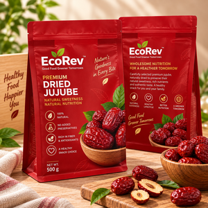 EcoRev Customized Food Eight Side Sealed Stand up Pouch Food Grade Laminated <b>Red</b> <b>Dates</b> Snack Dried Fruit Zipper Spout Top ECO29 - Product Image 5