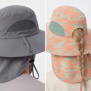 Sombrero de Sol Multifuncional de Fábrica Directa con Ala Ancha para Senderismo, Camping y Pesca, con Protector Facial Extraíble, Unisex, para Exteriores - Product Image 6