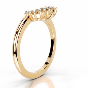 Anillo de Boda con Diamante Cultivado en Laboratorio, Corte Facetado Redondo, Certificado IGI - Product Image 2