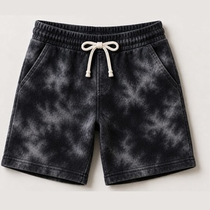 Eco-Friendly Breathable 100% Cotton Shorts for Kids Boys Online Sale Drawstring <b>Men</b> <b>Black</b> Wash <b>Tie</b> Dye Shorts Kids Sports Shorts - Product Image 1