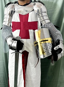 Disfraz de Caballero Templario Medieval - Conjunto Completo de Armadura con Cota de Malla y Túnica para Cosplay MetalCostume - Product Image 3
