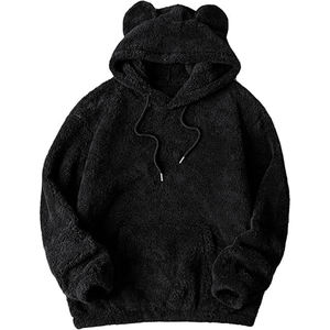 Sudadera con Capucha para Hombre, Forrada, Tejida, Transpirable, de Color Sólido, Lana de Cordero, Cálida para Invierno, con Logotipo Personalizado, Venta al Por Mayor - Product Image 5