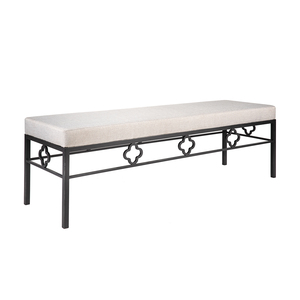 Modern Waterproof Durable Upholstered <b>Bench</b> Gold Metal Frame Contemporary Design Comfortable Seating Living Room Dining Bedroom - Product Image 3