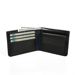 [Special Price] Top Quality Handmade Castello Genuine Cowhide Leather Men Standard Coin <b>Wallet</b> Black Brown Navy Burgundy Green - Product Image 1