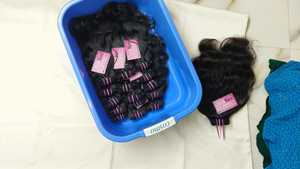 ผมต่ออินเดียแท้แบบ Remy  แบบไม่ผ่านกระบวนการ  แบบ Double Weft  แบบ Virgin Cuticle  แบบ Curly Wavy  ขายส่งแบบ Single Drawn - Product Image 6