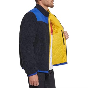 Veste polaire Sherpa classique pour homme, coupe-vent, entièrement zippée, à poils longs, pour l'extérieur, style classique, manches longues, vente en gros, ODM - Product Image 3