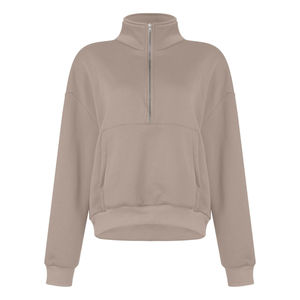 เสื้อสเวตเชิ้ตผ้าฟลีซแบบซิปครึ่งตัวสำหรับผู้หญิง สวมใส่สบายในฤดูหนาว รับผลิตตามสั่งพร้อมออกแบบโลโก้ - Product Image 5