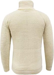 Custom Wholesale Men's Turtleneck Sweatshirt Roll Neck Ribbed Knitted Pullover Long Sleeve Sweatshirt Casual Basic Polo Tops - Product Image 4
