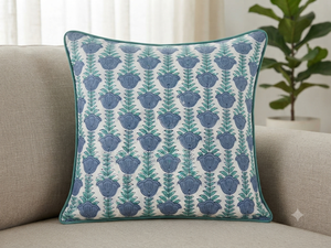 Housse de coussin décorative haut de gamme en coton avec passepoil, fabriquée à la main, antibactérienne, amovible, lavable, avec fermeture éclair pour - Product Image 2